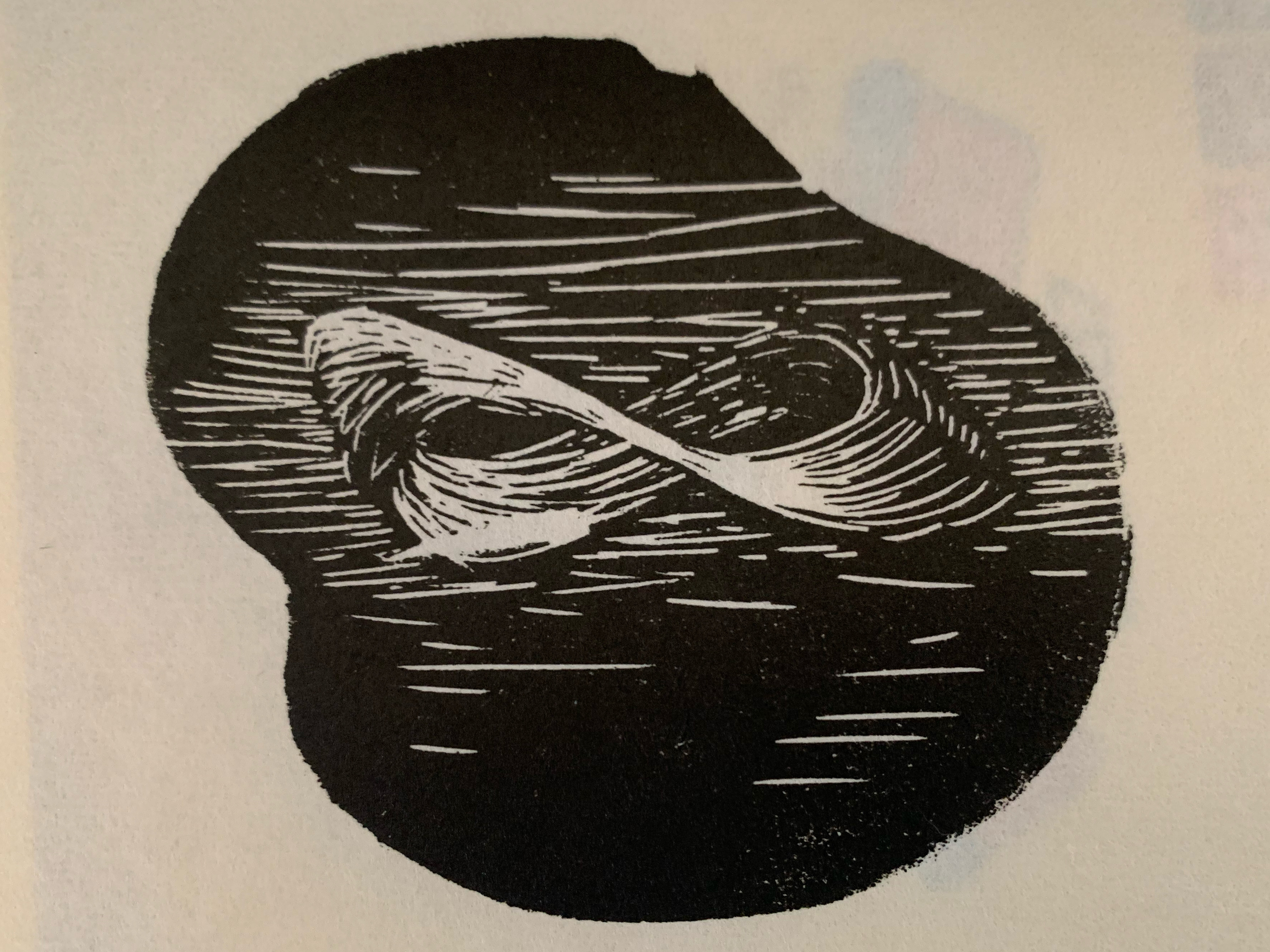 "Mobius Strip" Wood etching by Garret Barnwell